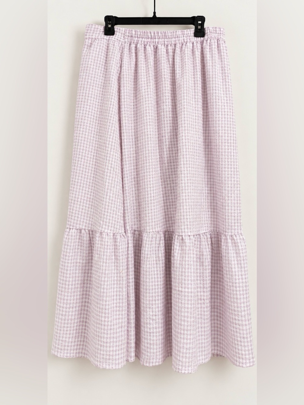 NWT Skies Are Blue Ari Tier Hem Maxi Skirt Light Purple L